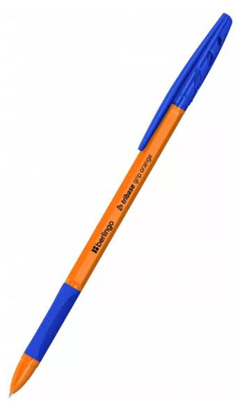 Ручка шариковая Berlingo Tribase grip orange синяя 0,7мм
