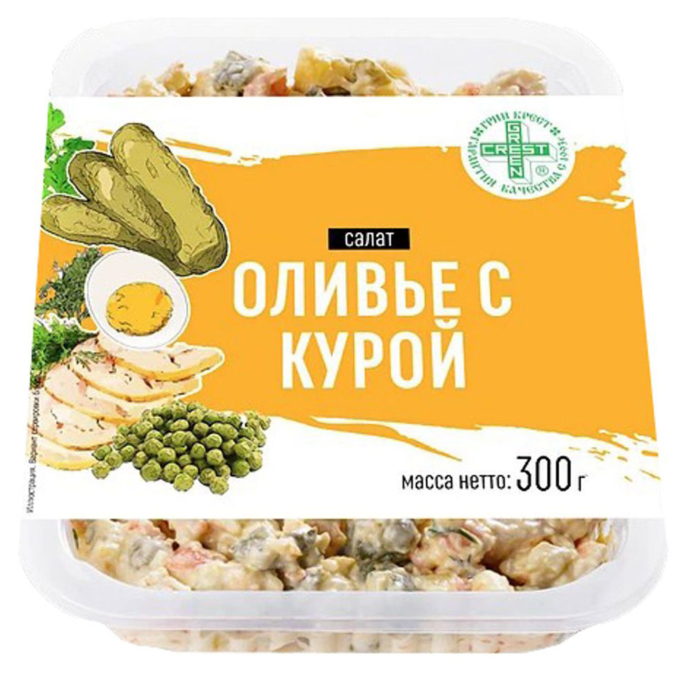 Салат Green Crest Оливье с курицей, 300 г