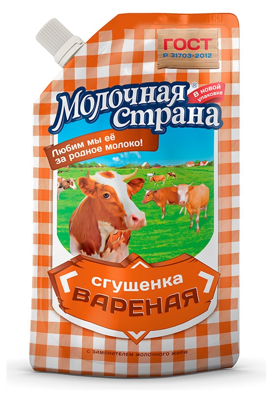Сгущенка вареная «Молочная Страна» ГОСТ ЗМЖ, 270 г
