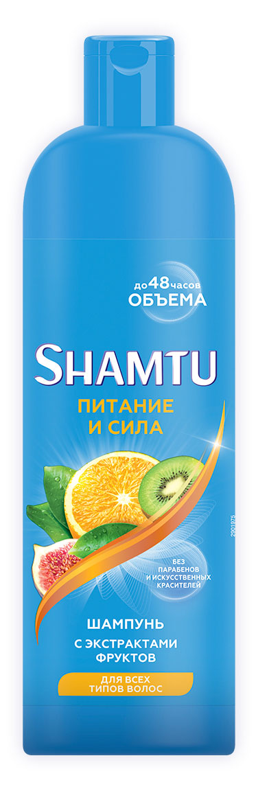 Шампунь для волос Shamtu Питание и сила с экстрактами фруктов, 500 мл
