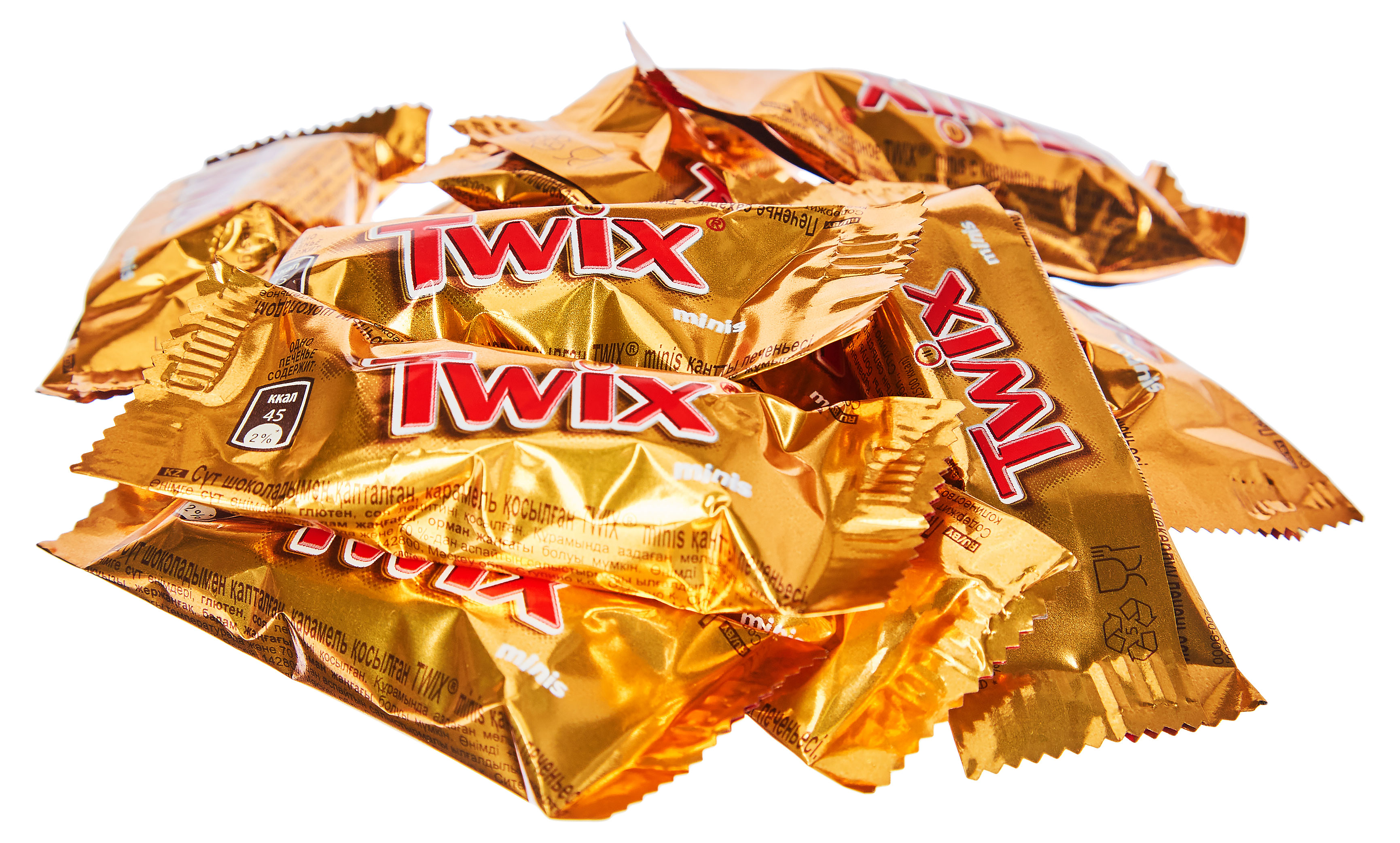 Конфеты шоколадные TWIX minis  с карамелью и печеньем, вес