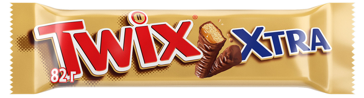 Батончик шоколадный TWIX Xtra с карамелью и печеньем, 82 г