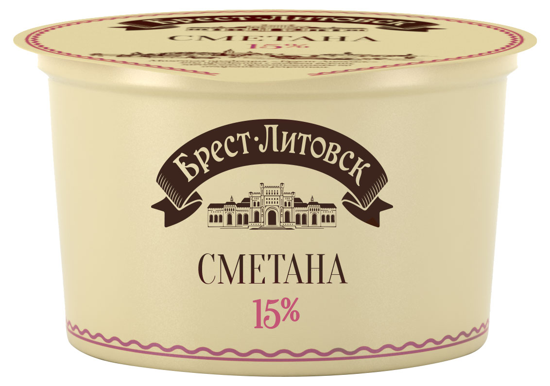 Сметана «Брест-Литовск» 15%, 180 г