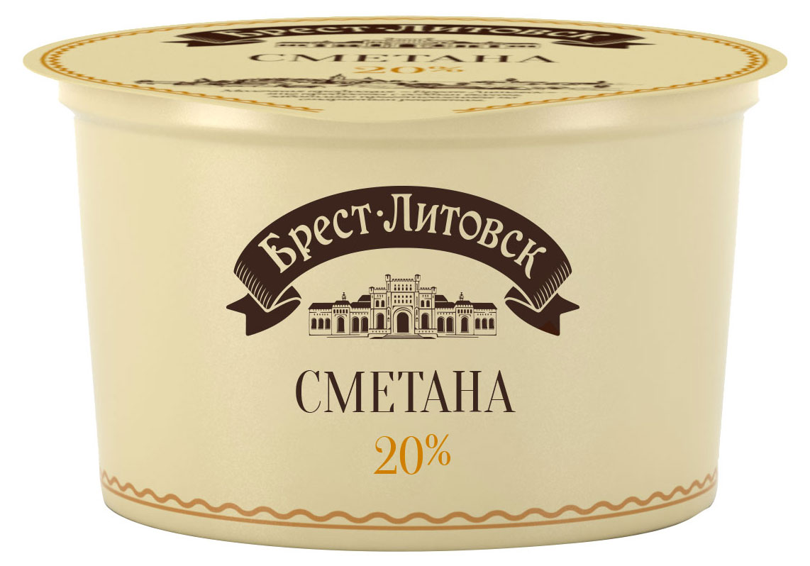 Сметана «Брест-Литовск» 20%, 180 г