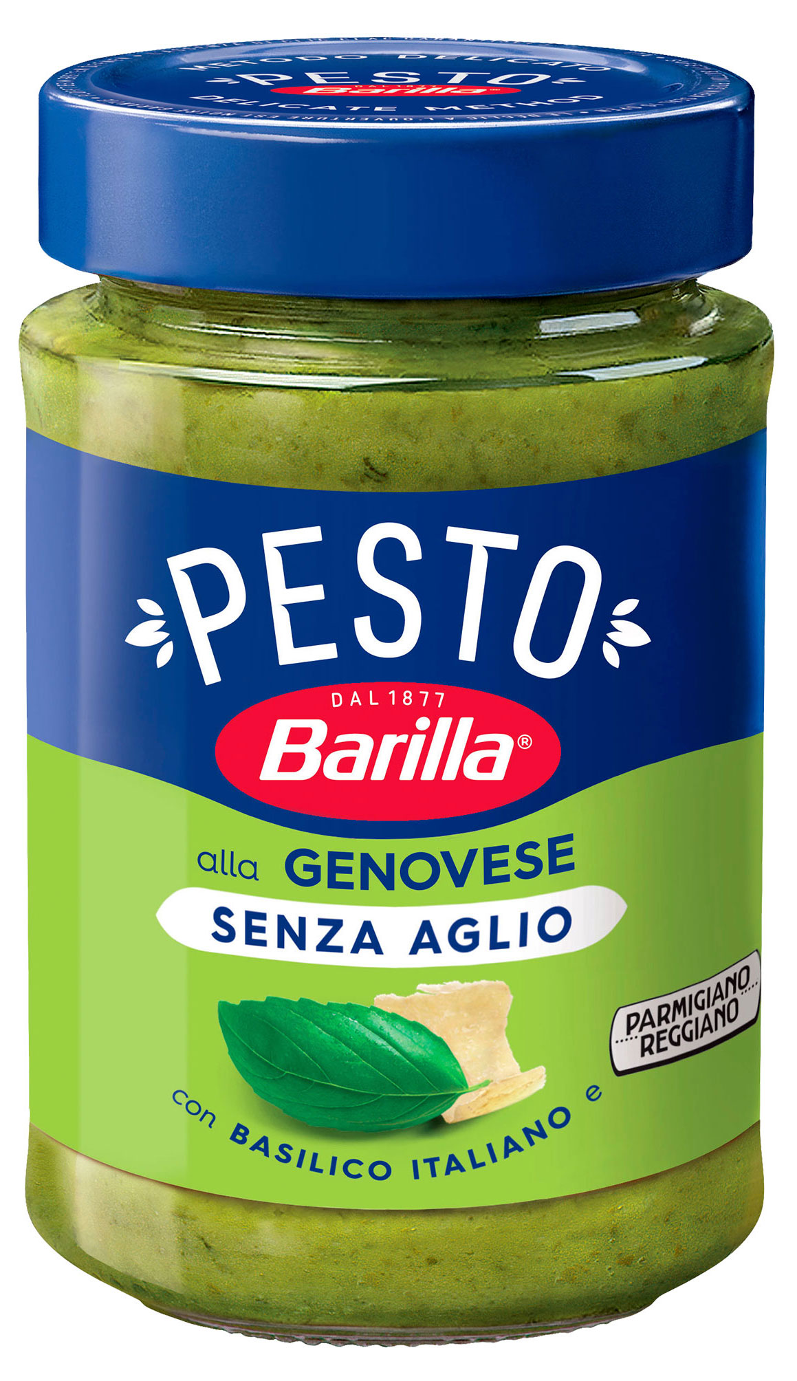 Соус Barilla Pesto Genovese senza Aglio с базиликом без чеснока Италия, 190 г