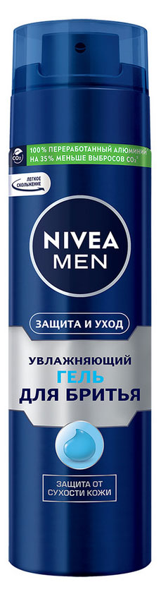 Гель для бритья NIVEA MEN Защита и уход против сухости кожи, 200 мл