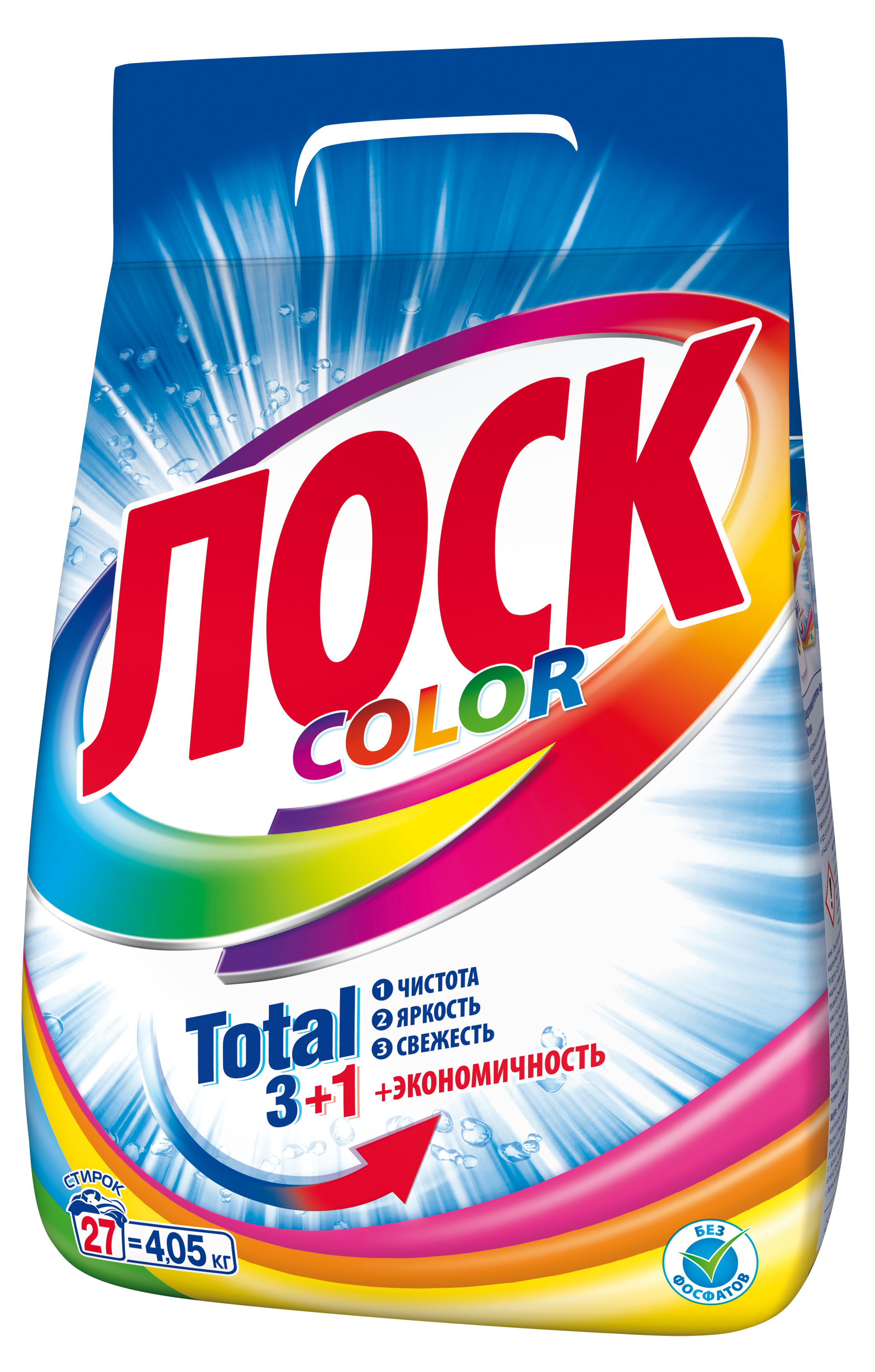 Стиральный порошок «Лоск» Color для цветного белья, 4,05 кг (27 стирок)