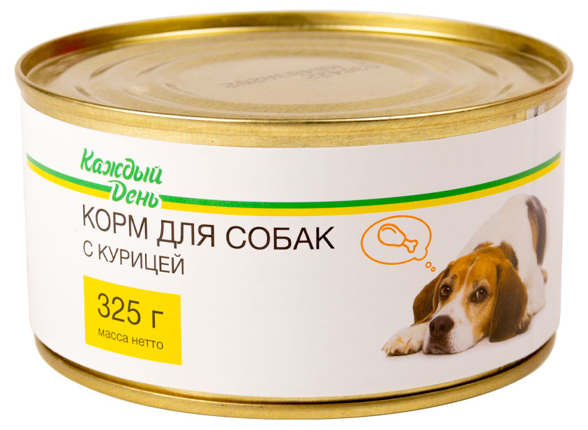 Корм для собак «Каждый день» с курицей, 325 г