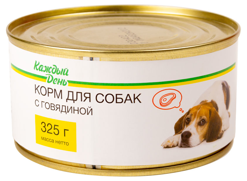 Корм для собак «Каждый день» с говядиной, 325 г