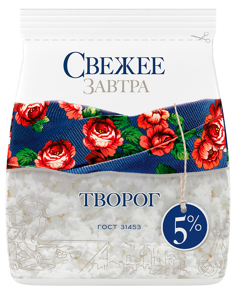 Творог рассыпчатый «Свежее Завтра» 5% БЗМЖ, 200 г