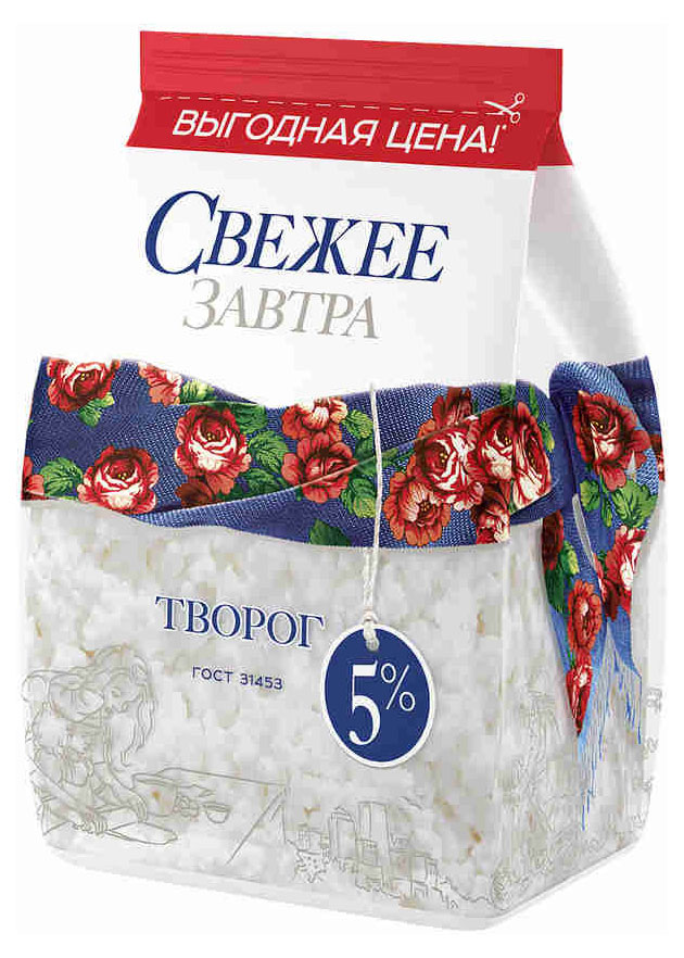 Творог рассыпчатый «Свежее завтра» 5% БЗМЖ, 400 г