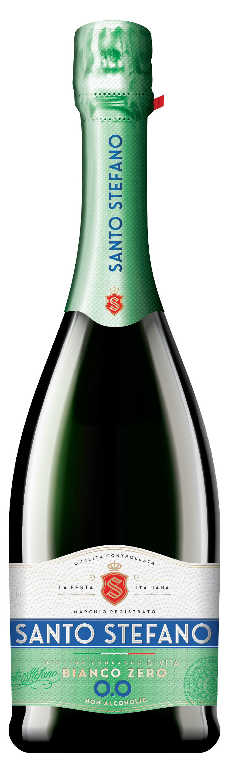 Напиток винный игристый безалкогольный Santo Stefano белый полусладкий Россия, 0,75 л