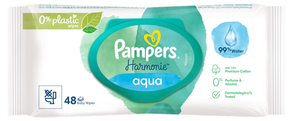 Влажные салфетки Pampers Aqua Pure, 48 шт