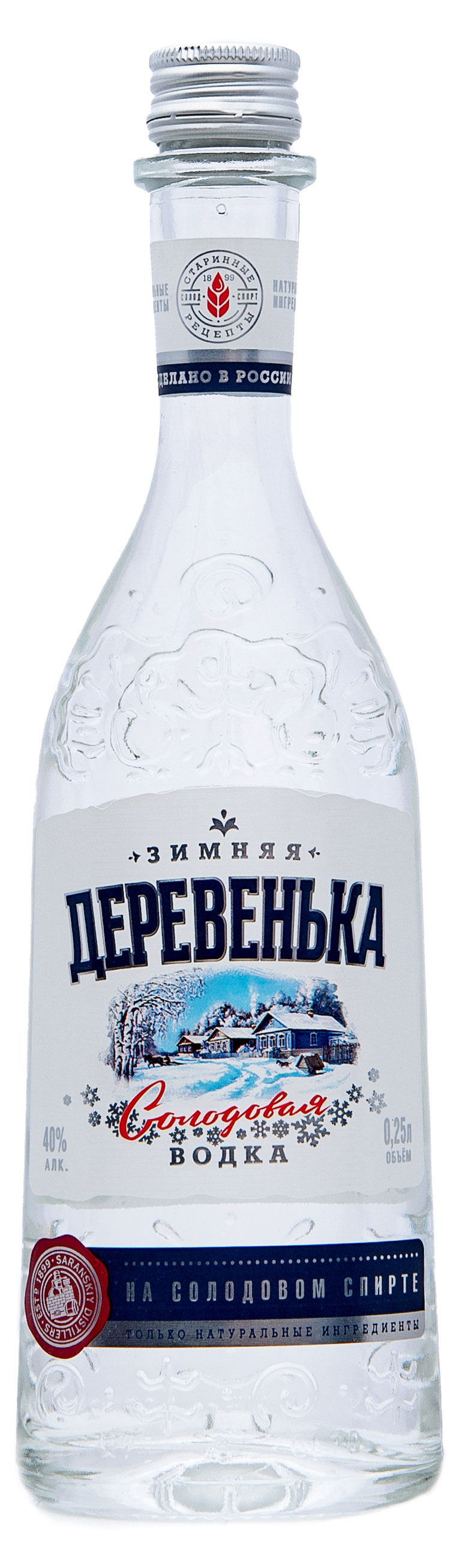 Водка «Зимняя Деревенька» Россия, 0,25 л