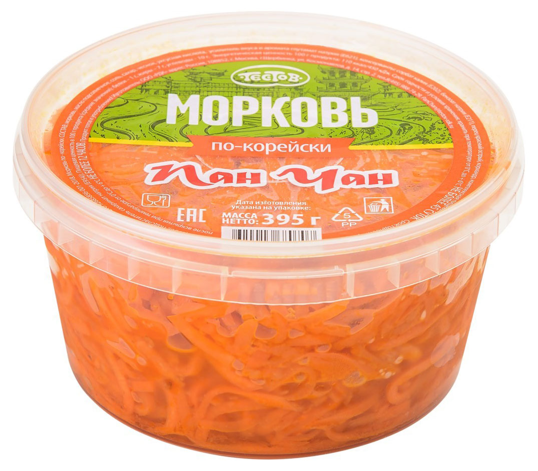 Морковь по-корейски «ТесТов» Пан Чан, 395 г