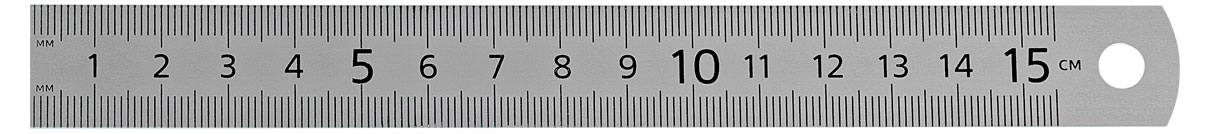 Линейка «Стамм» стальная, 15 см
