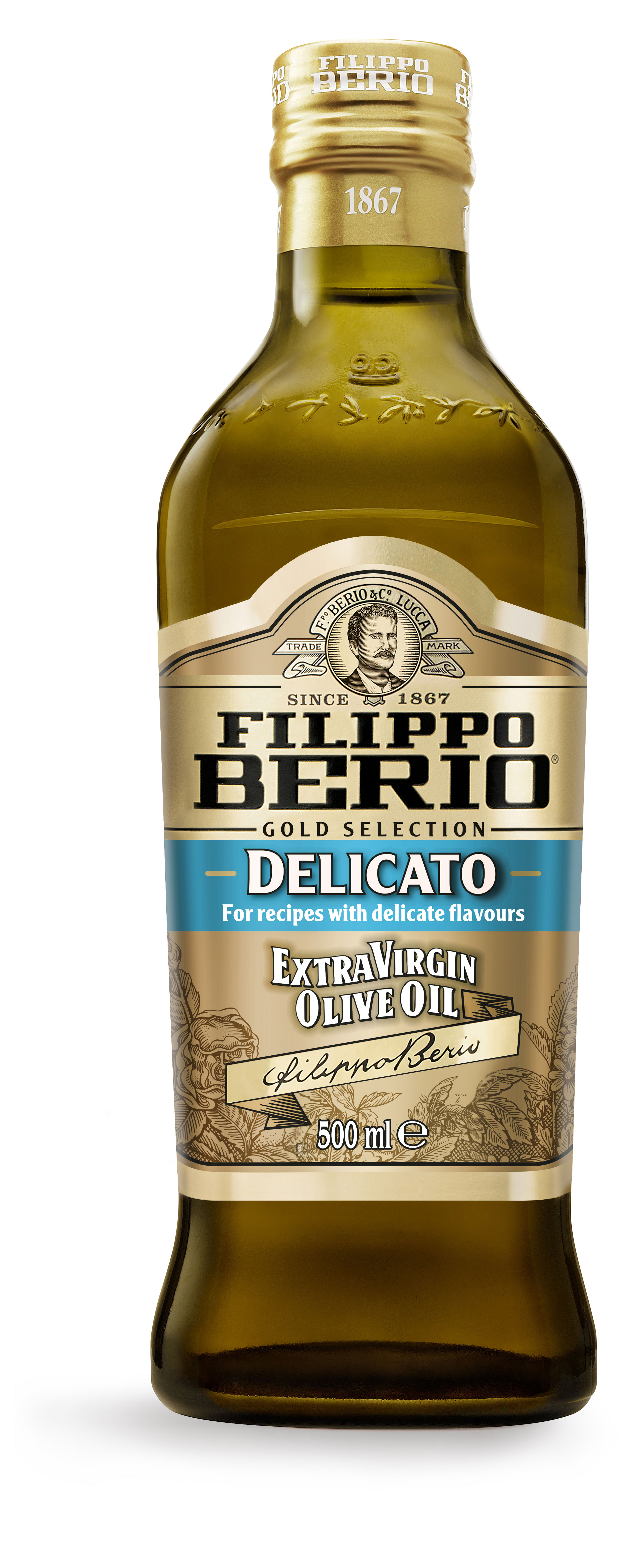 Масло оливковое Filippo Berio Delicato Extra Virgin нерафинированное Италия, 500 мл