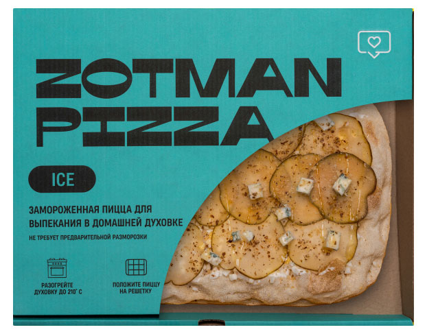 Пицца Римская Zotman Груша Горгонзола замороженная, 415 г