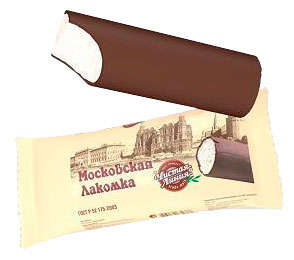 Мороженое молочное «Чистая линия» Московская Лакомка ванильная во взбитой шоколадно-сливочной глазури ГОСТ БЗМЖ, 80 г