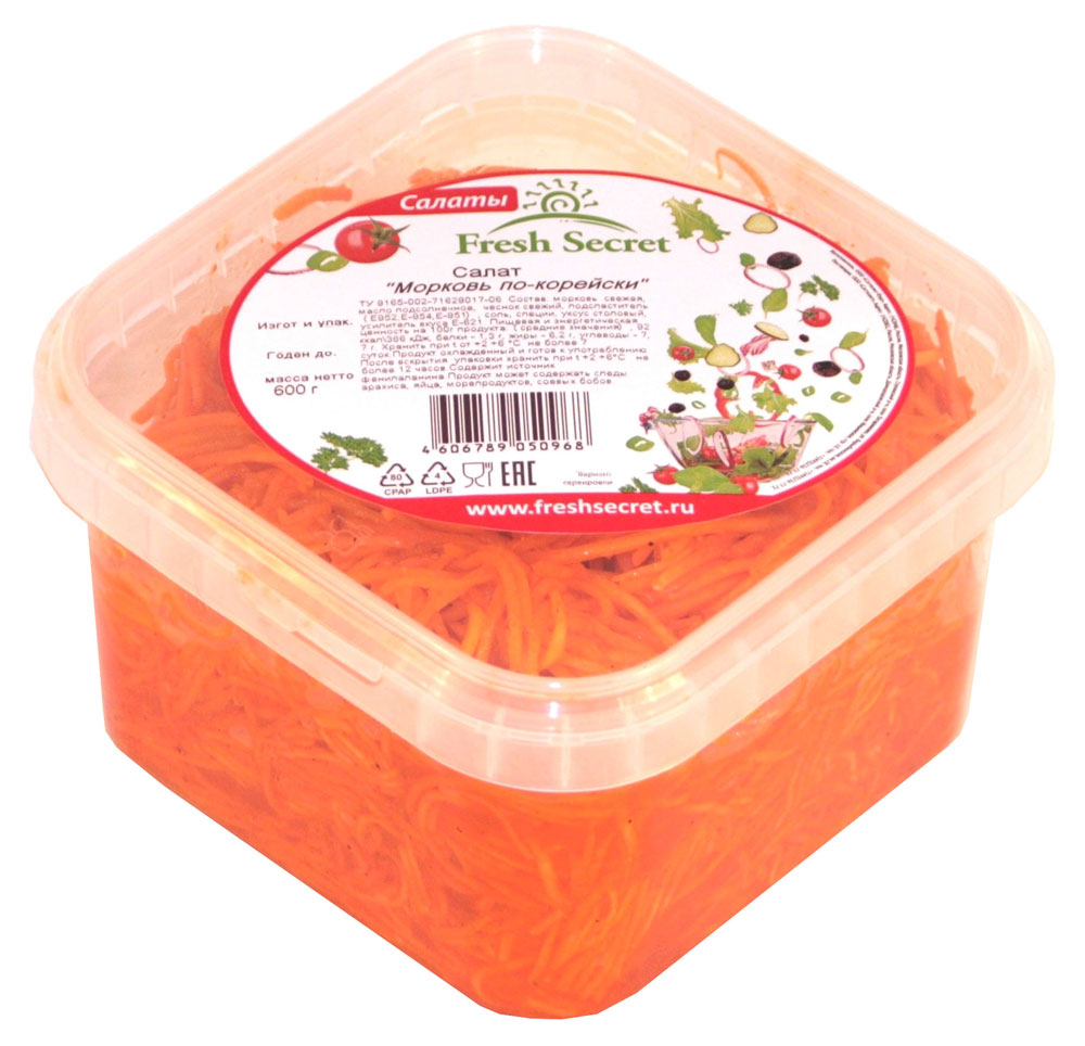 Морковь по-корейски Fresh Secret, 600 г