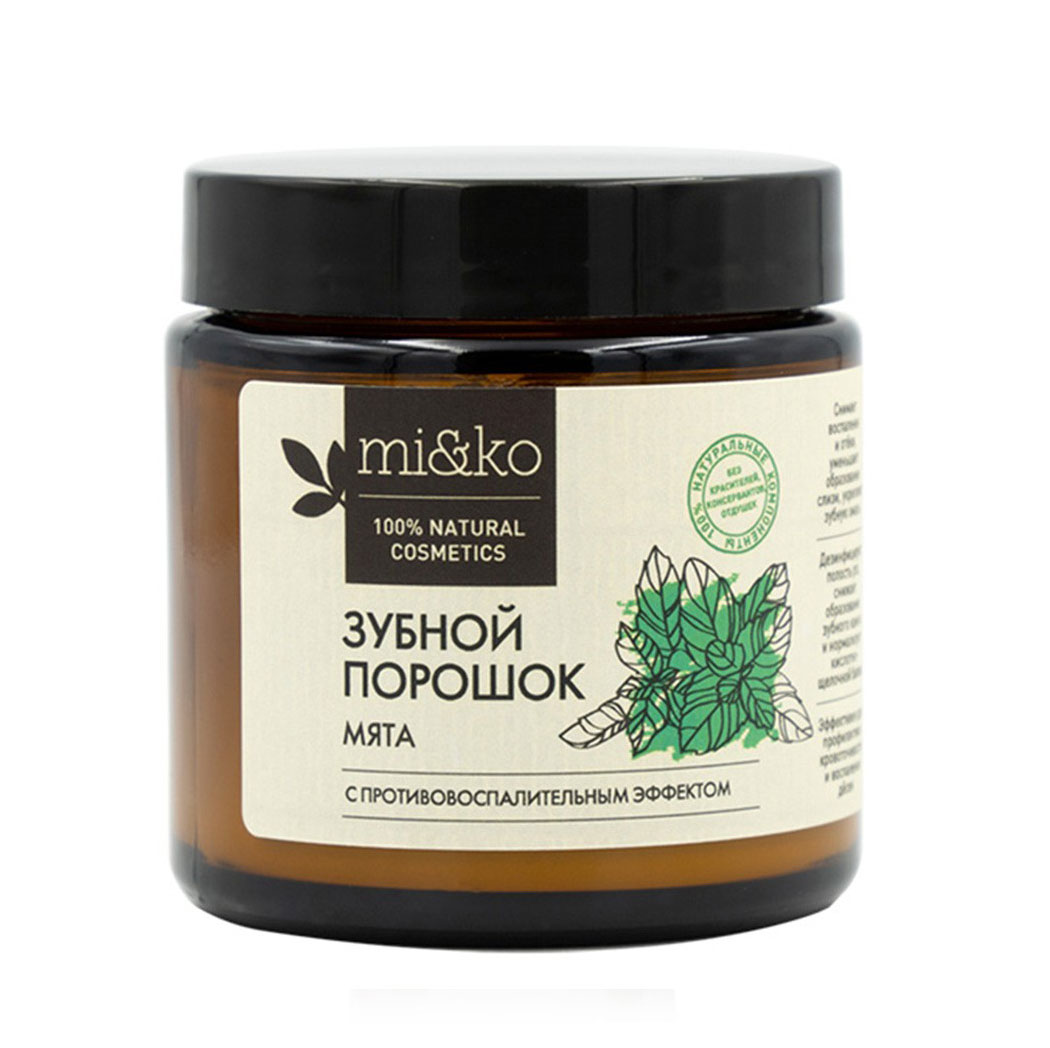 Зубной порошок mi&ko Мята противовоспалительный, 50 г