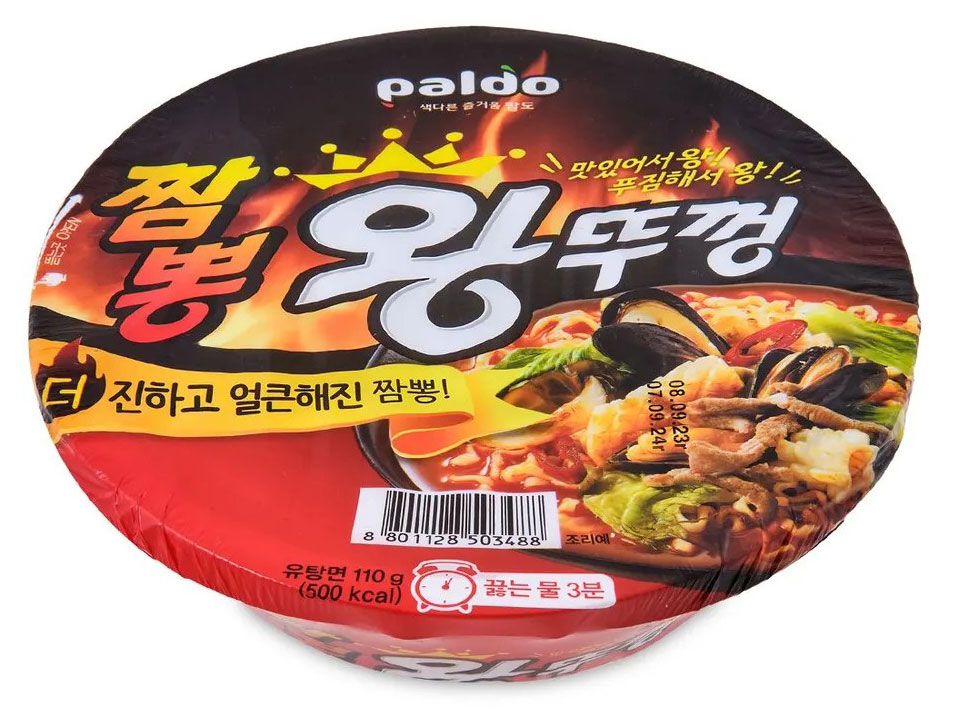 Лапша быстрого приготовления Paldo Вантуккон Чампонг Корея, 110 г