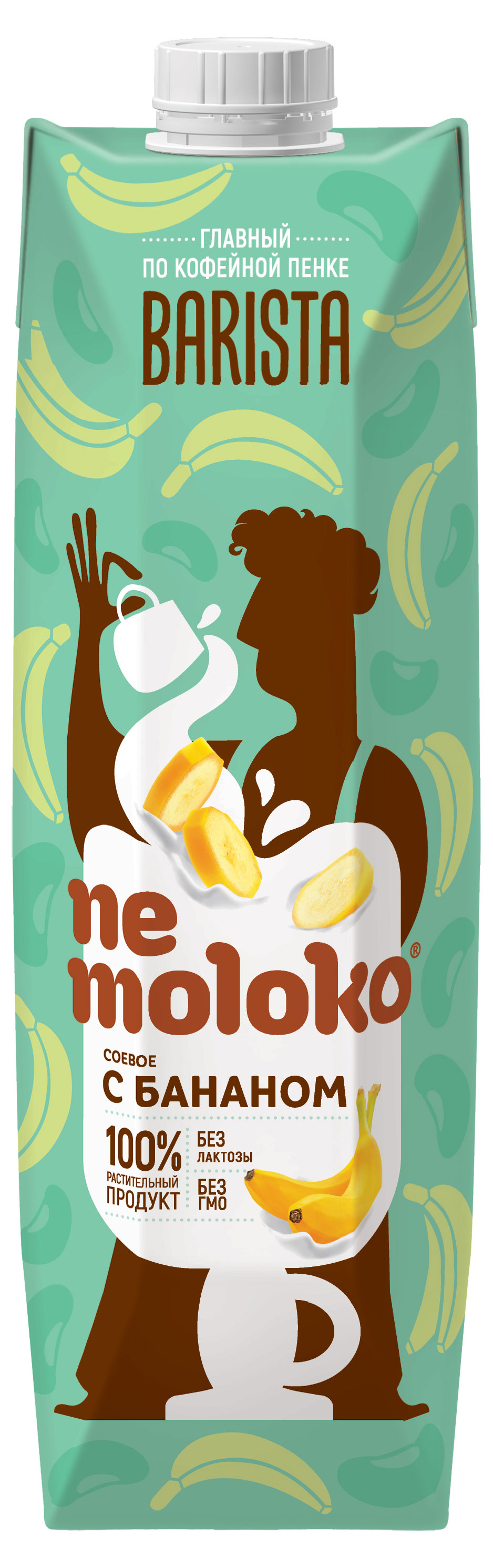 Напиток соевый Nemoloko Barista с бананом для детей старше 3х лет, 1 л