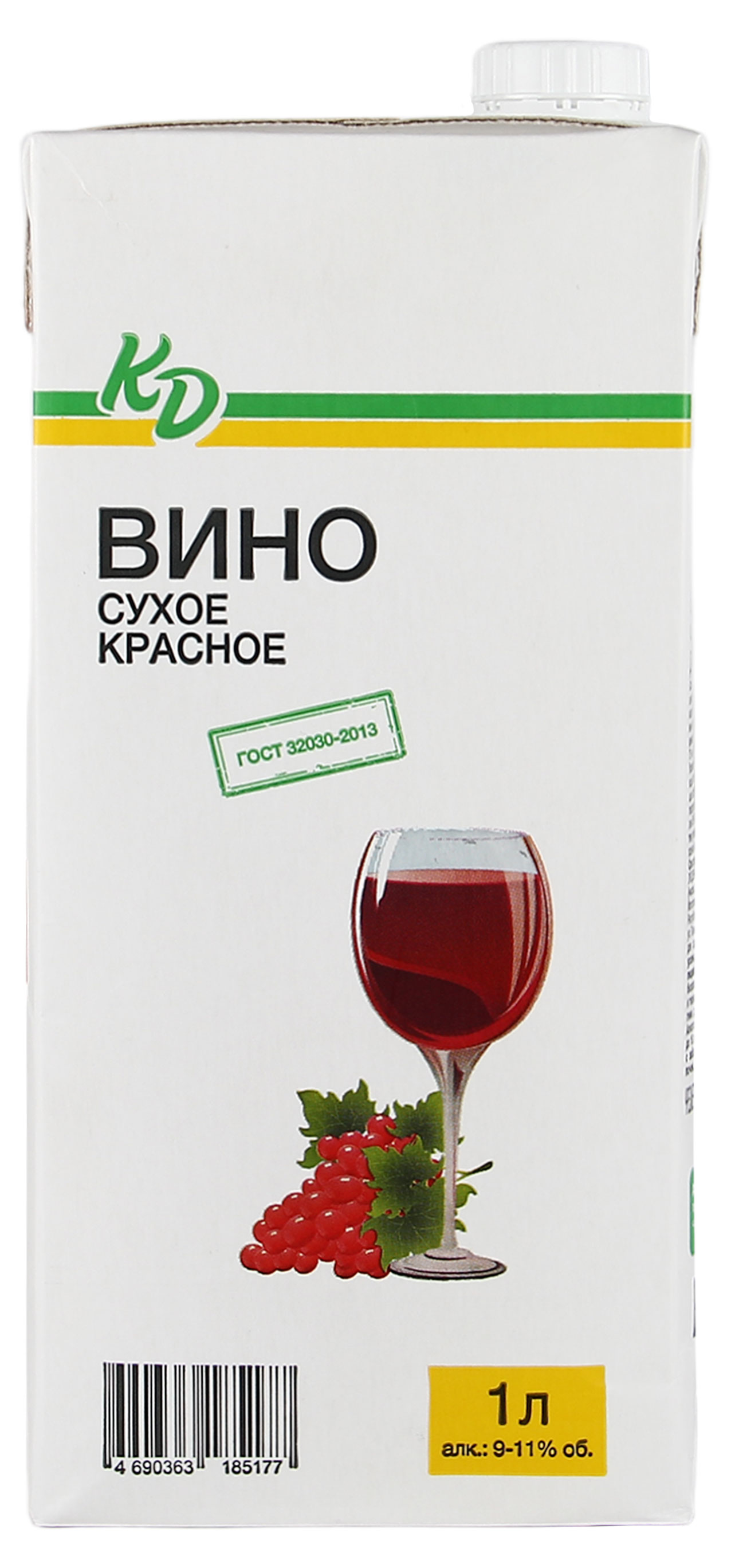Вино «Каждый день» красное сухое Россия, 1 л