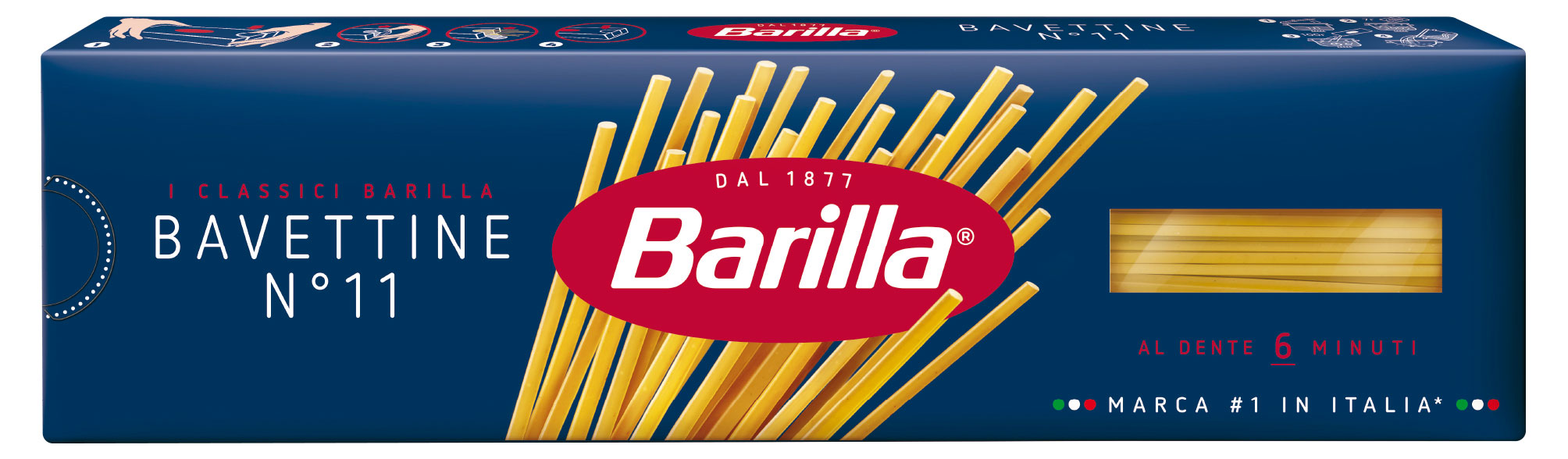 Макаронные изделия Barilla Bavettine n.11 спагетти, 450 г