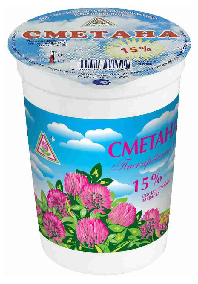 Сметана «Пискаревский МЗ» 15%, 450 г