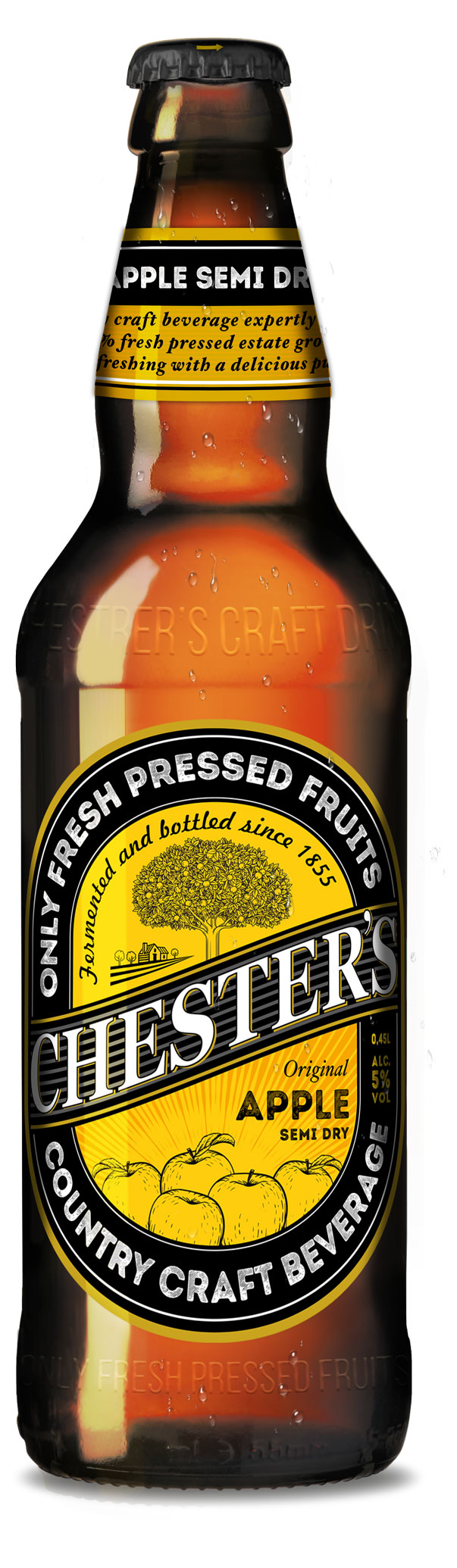 Сидр Chester's Яблочный полусухой 5,5%, 0,45 л