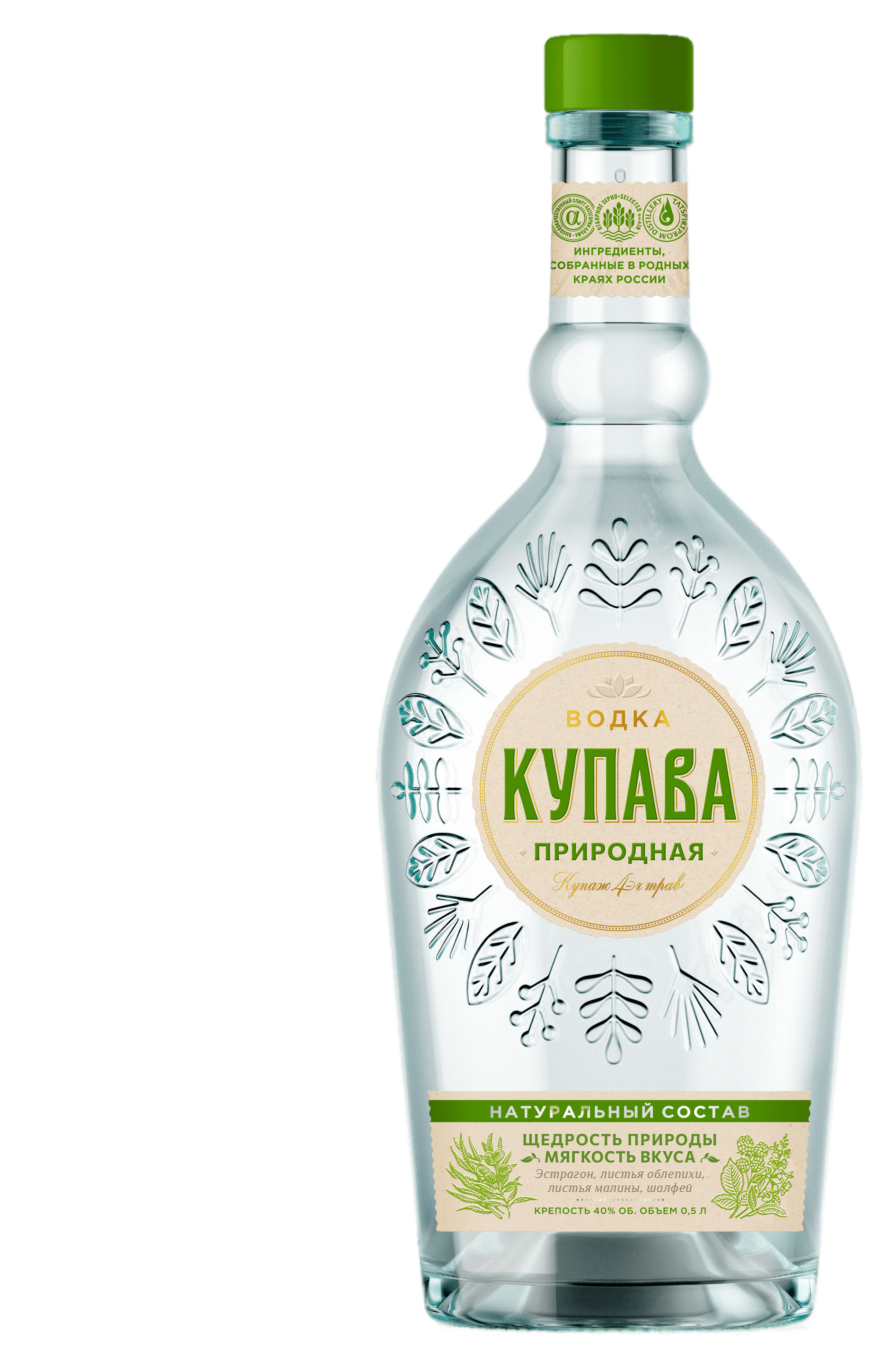 Водка «Купава» Природная Россия, 0,5 л