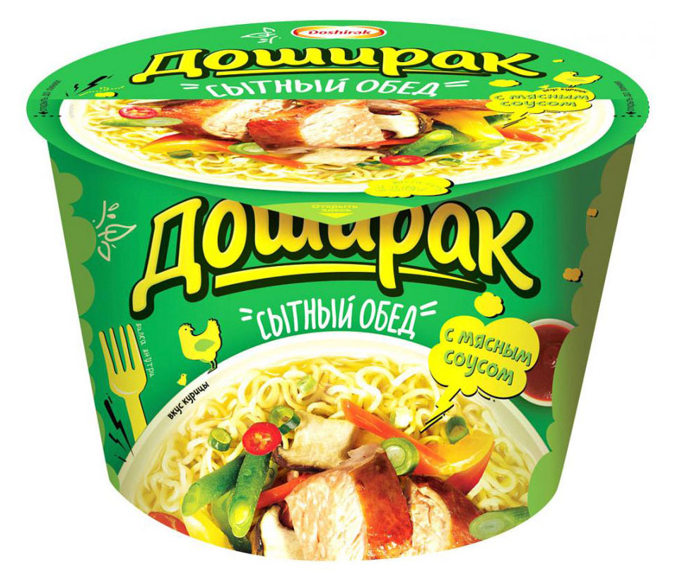 Лапша быстрого приготовления «Доширак» Сытный обед с куриным соусом, 110 г