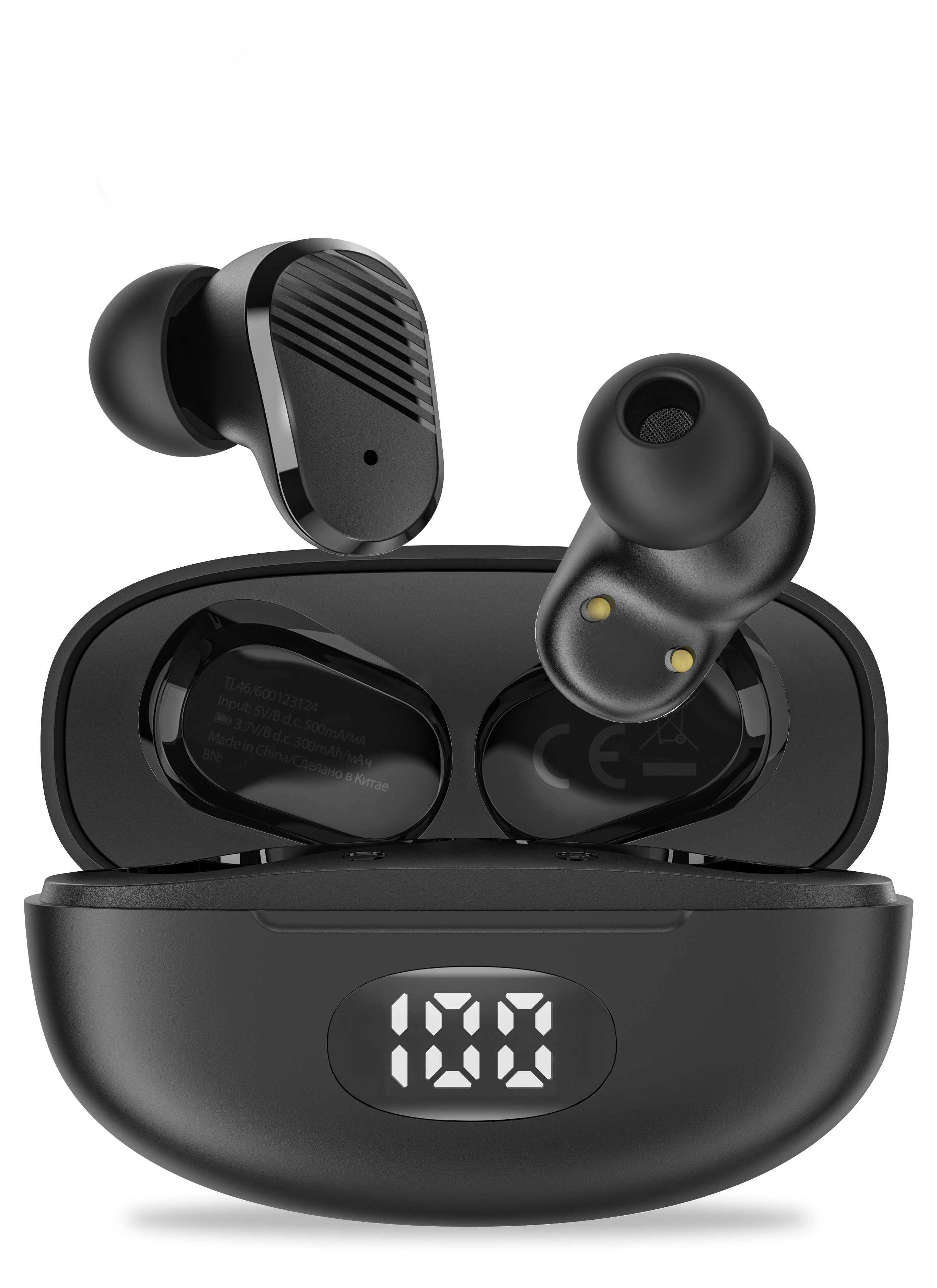 Наушники беспроводные Qilive TWS 1588 с функцией Bluetooth черные