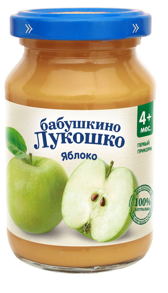 Пюре «Бабушкино Лукошко» Яблоко с 4 мес., 190 г
