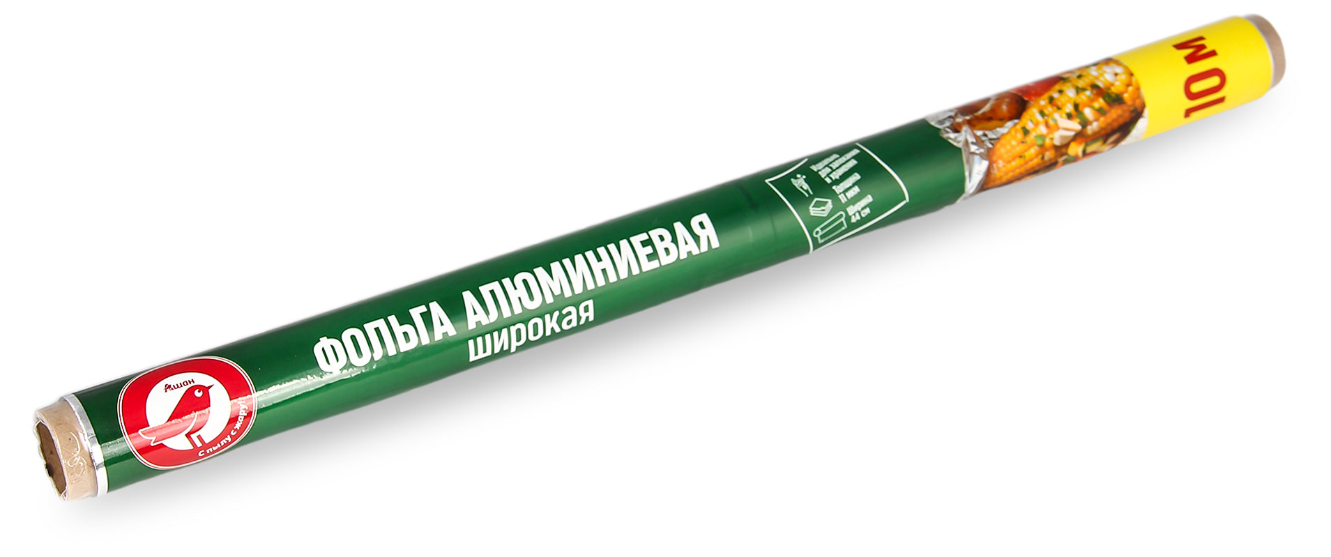 Фольга АШАН Красная птица широкая 11 мкм 44см, 10 м