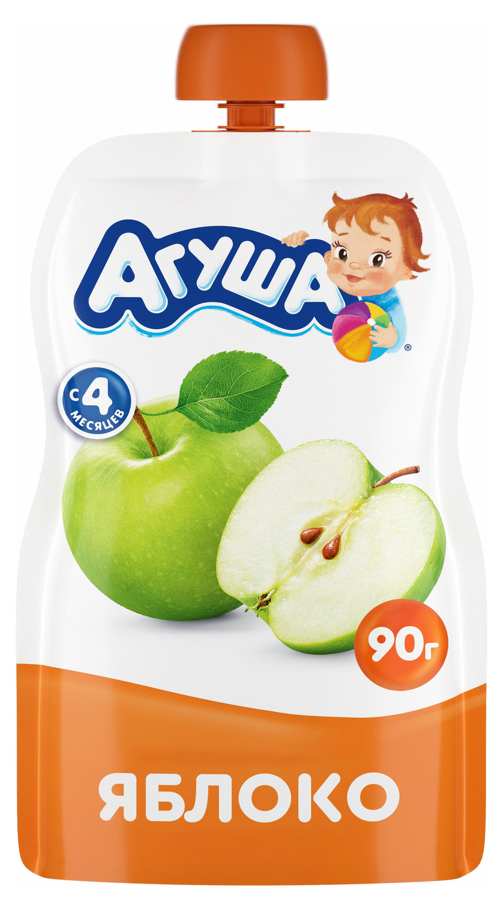 Пюре фруктовое «Агуша» Яблоко с 4 мес., 90 г