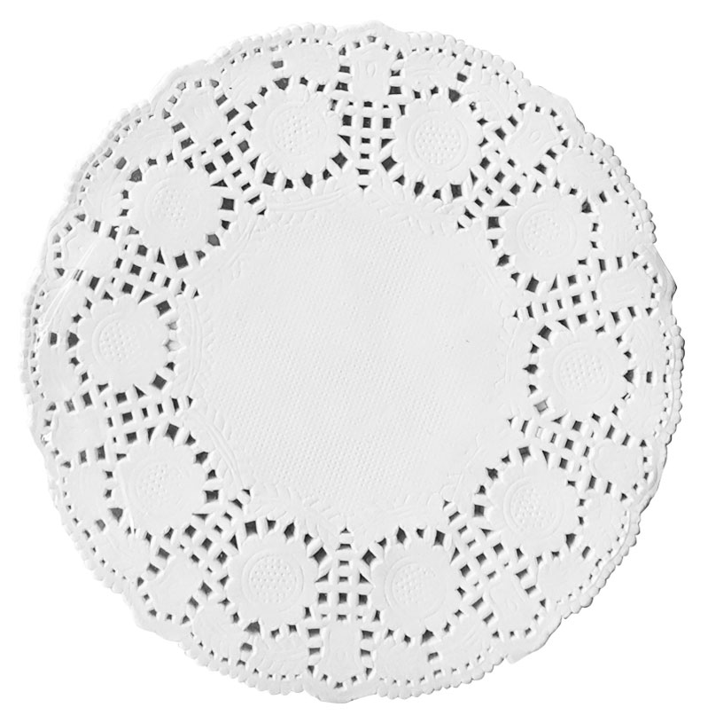 Салфетки ажурные одноразовые белые 50листов, 10 см