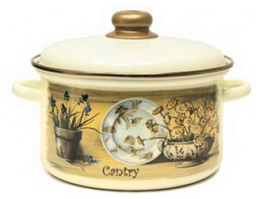 Кастрюля Appetite Кантри эмалированная для индукционных плит, 3 л