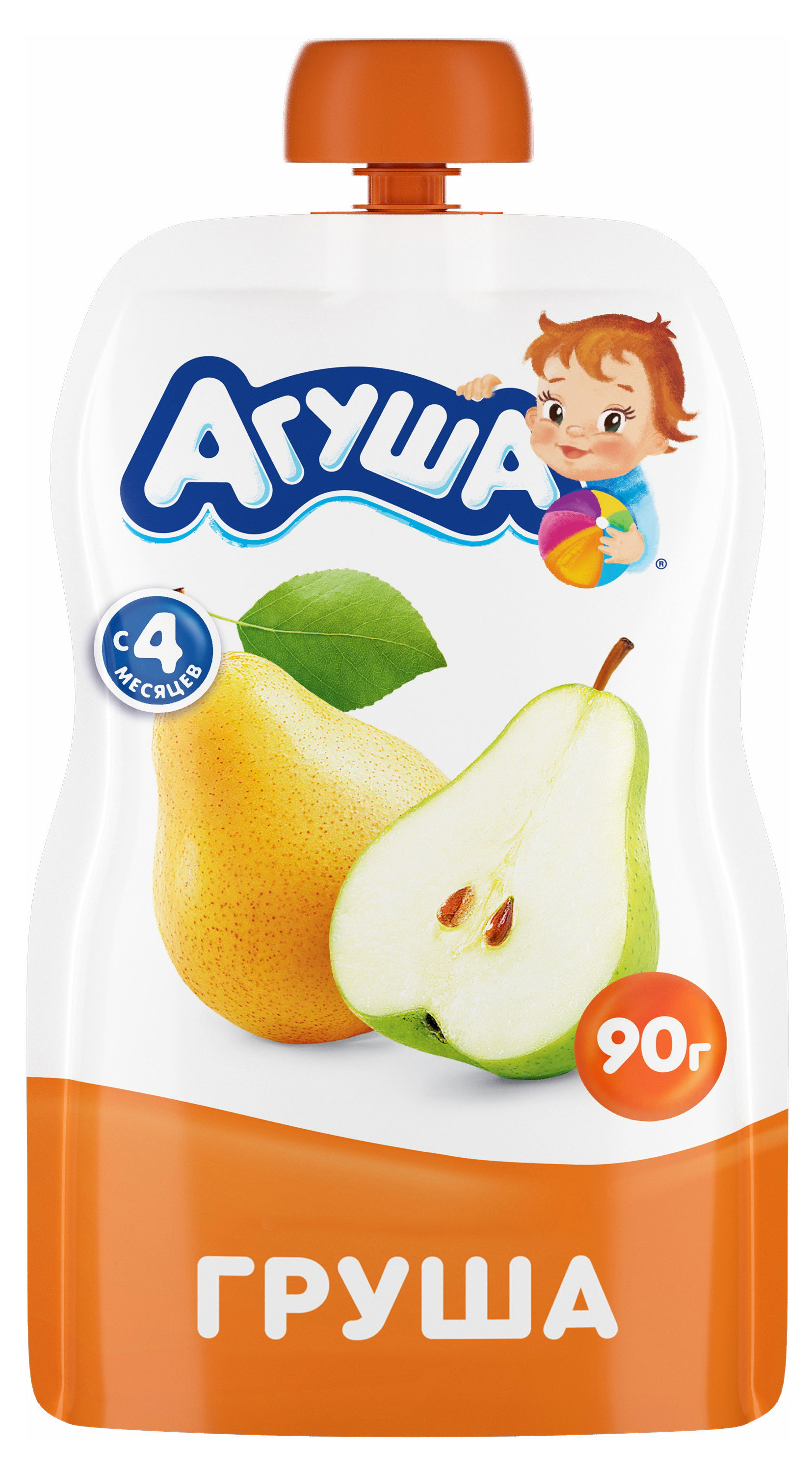 Пюре фруктовое «Агуша» груша с 4 мес., 90 г