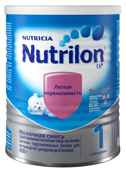 Смесь сухая молочная Nutrilon ГА 1 с рождения, 400 г