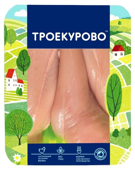 Филе цыпленка-бройлера «Троекурово» охлажденное, 900 г