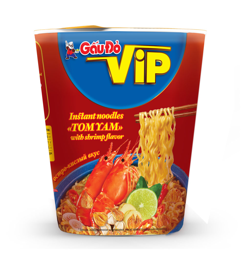 Лапша GauDo Том Ям со вкусом креветки Вьетнам, 65 г