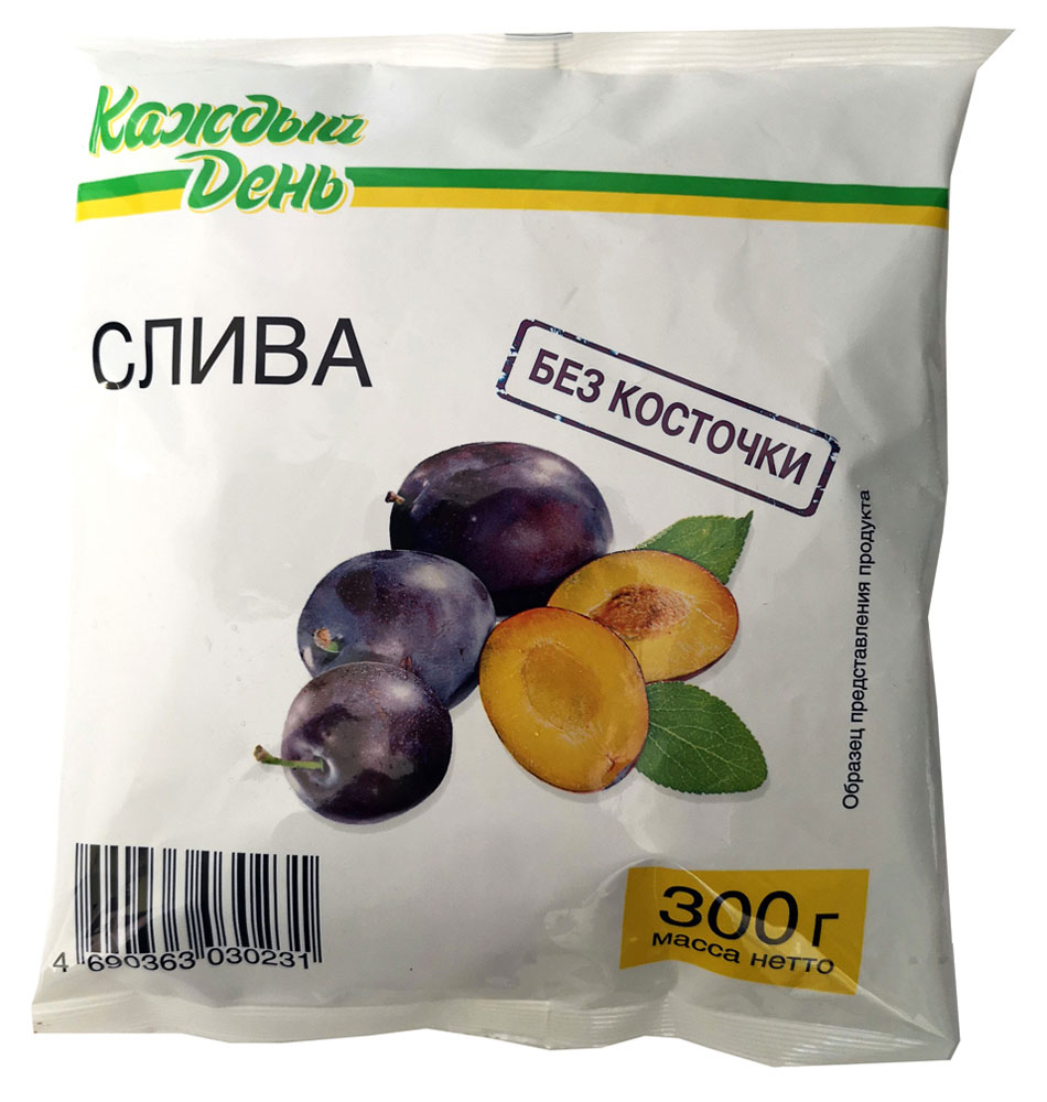 Фруктовая смесь Слива «Каждый день» половинки без косточки замороженная, 300 г