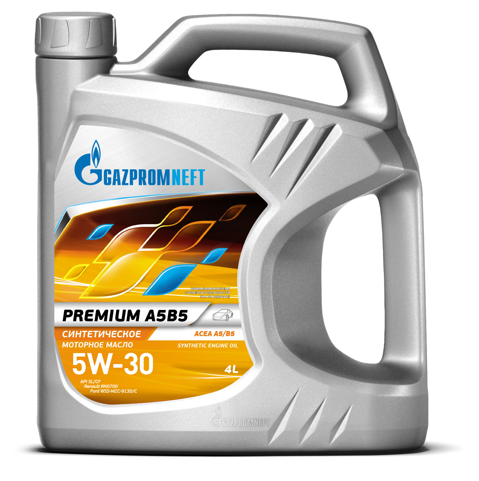 Масло синтетическое Gazpromneft Premium A5B5 5W-30, 4 л