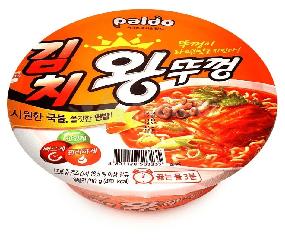 Лапша быстрого приготовления Paldo Вантуккон Кимчи Корея, 110 г