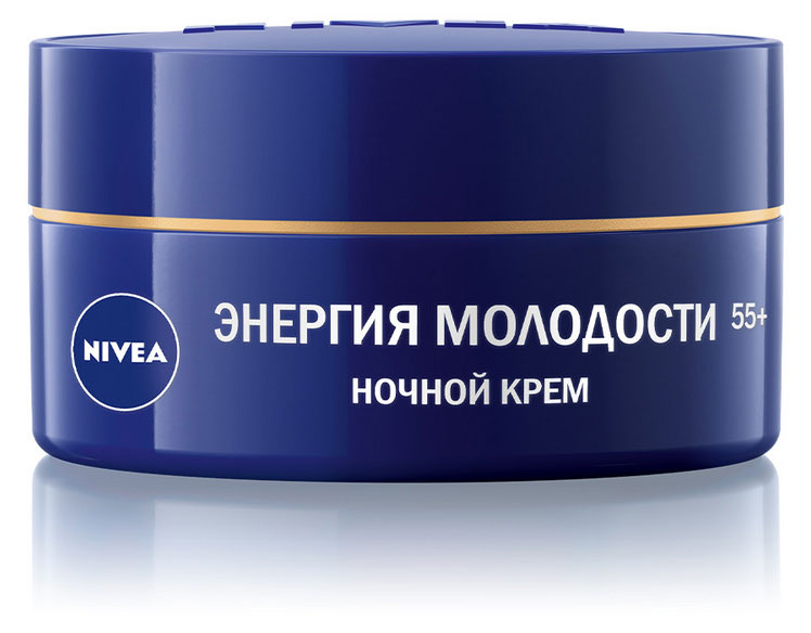 Крем для лица ночной NIVEA Антивозрастной Энергия Молодости Восстановление 55+ против морщин, 50 мл