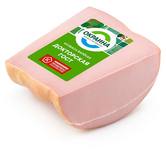 Колбаса вареная «Окраина» Докторская ГОСТ, ~ 0,5 кг