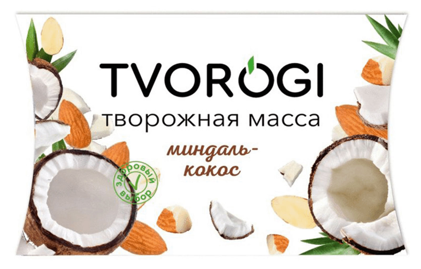 Масса творожная Tvorogi миндаль-кокос брикет 3,5%, 170 г