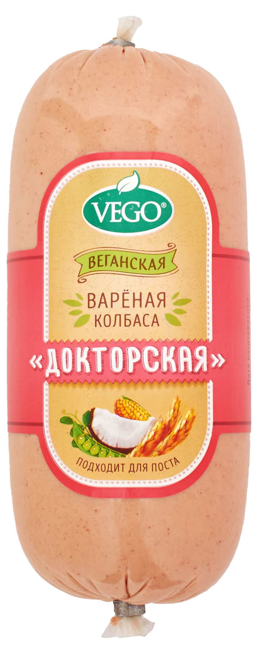 Колбаса вареная веганская «Vego» Vegan Докторская постная, 500 г